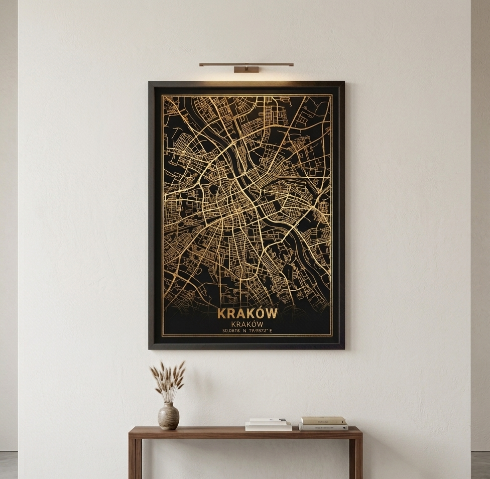 Plakat Mapa Miasta – Złota i Srebrna Edycja Premium